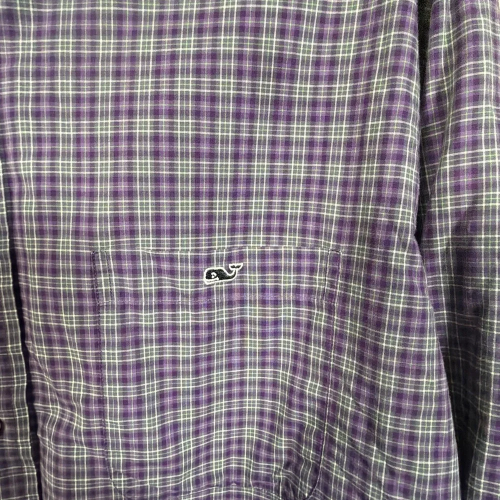 Vineyard Vines Mens‎ L Purple Plaid Tucker Shirt Button Down
